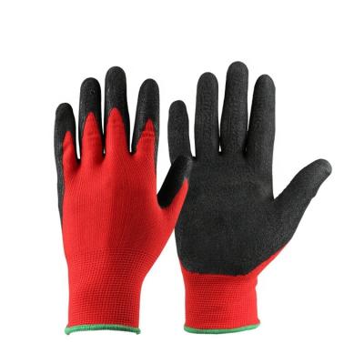 China Wefocus China Manufacturer Free Sample Flexible Crinkle Finished Latex Coated Dipped Gloves For Hand Work for sale