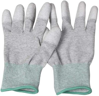 China Esd Work Gloves Free Sample Antistatic Antistatic Polyester Conductive PU Coated Esd Glove for sale