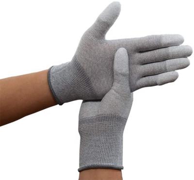 China Wefocus Polyurethane Polyester Anti Static Esd Glove Anti Static Top Fit Gloves for sale