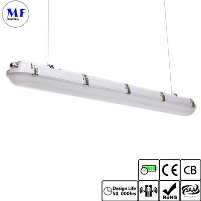 China 2FT 4FT 5FT LED Tri-Proof Light Vapor Tight Light Fixture Wasserdicht IP66 20W 40W 60W Für Tunnel Bahnhof zu verkaufen