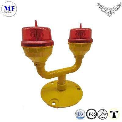 China Red Aeronautical LED Aviation Obstruction Light For Marking Obstacles Below 45 Meters With Yellow Color And Aluminum for sale