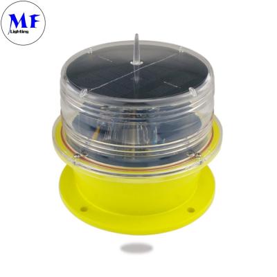 China Solar Power LED Aviation Obstruction Warning Light met rood groen geel wit blauw knipperend navigatie Te koop