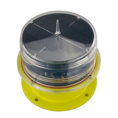 China Solar Power LED Aviation Obstruction Warning Light LED Marine Lante Met Rood Groen Geel Wit Blauw Blinkende Navigatie Te koop