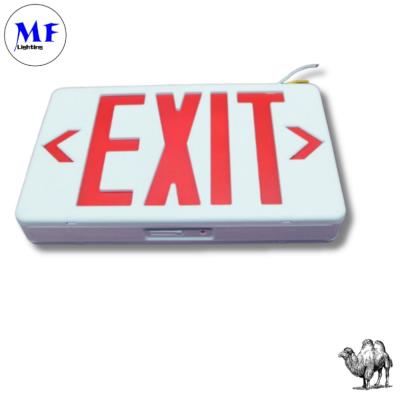 China Industrial-Grade IP65 Fireproof Waterproof LED Emergency Exit Sign Light With 5h Backup Wall Mount Dual Power AC/Solar For Factory Garage Office Red Green for sale