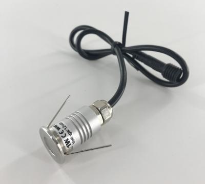 China Roestvrij staal mini openlucht geleide ondergrondse lichten, 1W/IP67/DC12V/Cutout 18mm Te koop