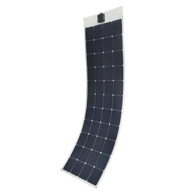 China 160W 12V Thin Film Waterproof Flexible Sunpower Solar Panel For RV Boat Car Charging 125mmx125mm for sale