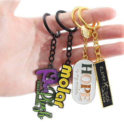 China Souvenir Gifts Promotional Logo Zinc Alloy Metal Key Chains Llavero 3d Car Letter Soft Enamel Custom Key Chain With Free Design for sale