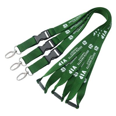 China Promotion Business Durable Wholesale Custom Polyester Silkscreen Printing Lanyard With Logo for sale