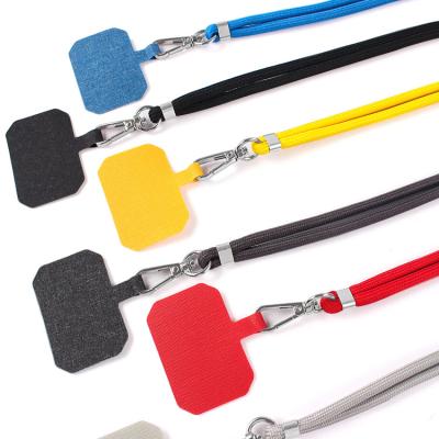 China Hands Free Universal Adjustable Nylon Neck Cross - Mobile Cell Phone Lanyard For All Mobile Smartphone Body Strap Lanyard Patch for sale