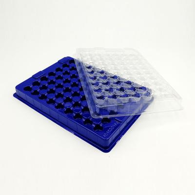 China Customized Recyclable Blue Plastic Electronic Instruments Product Packaging Blister Tray for sale