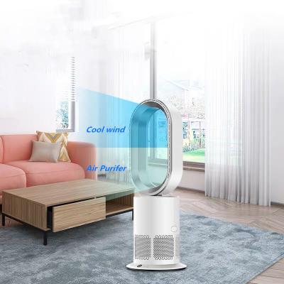 China Air Cooling Hepa Fan Plasma Purifier Bladeless Fan Hepa Purifier Filter Leafless Air Purifier Fan for sale