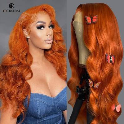 China Body Wave Fuxin Ginger Lace Front Wig 30 Hd Lace Front Human Hair Wigs Body Wave Human Remy Transparent Wigs 32 Inch 32 Inch for sale