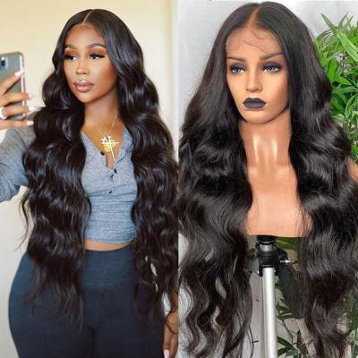 China Wholesale Body Wave Human Hair Front Wig Raw Hair 40 26 Inch Full Lace Long Wig In Lace Front Hd Wigs Small for sale