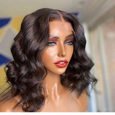 China Cheap Affordable Unprocessed Preplucked Hair Wig 100% Real Body Wave 14 Inch Body Wave 18 Inch Hair Extensions Wigs Hair Wig Closure for sale