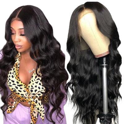 China Body Wave Glueless Cuticle Aligned Raw Unprocessed Bodywave Remy Brazilian Hair Hd Lace Frontal Wigs 13X6 Transparent Lace Frontal Wig for sale