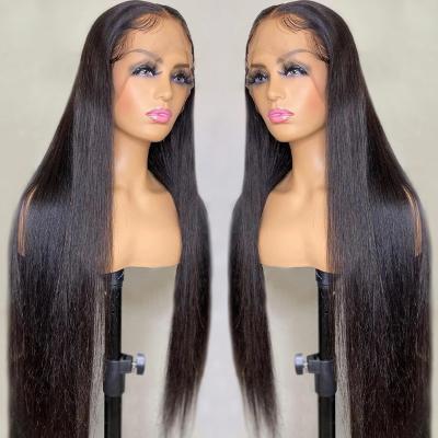 China 40 Inch Peruvian Wig Natural Grade 12 Silky Straight Hair Human Virgin Hair Lace Front Wigs 30 Inch With Silk Base 40 Inch for sale