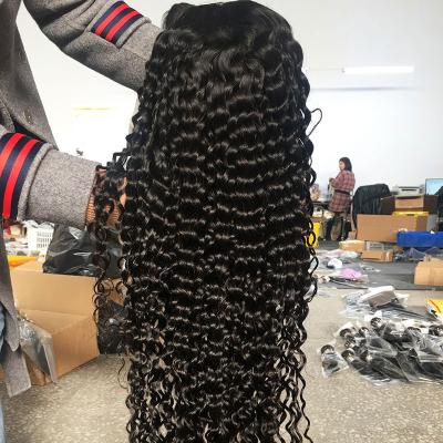 China Water Wave 30 Inch Hd Transparent Water Wave Wigs Lace Front 100% Natural Brazilian Virgin Hair Color Wig Pre Plucked 10A For Ladies for sale