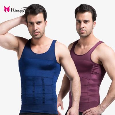 China QUICK DRY Men's Body Shaper Slimming Shirt Elastic Sculpting Vest Slimming Body Shapewear Corset Vest for sale