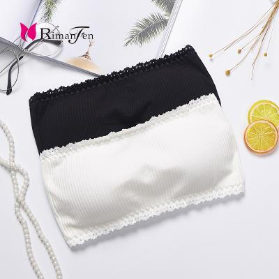 China Seamless high quality breathable bras for women black lace corset dress strapless tube lightly padded bra for sale