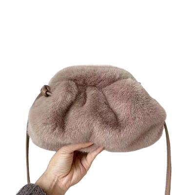 China Fashion High Quality Super Soft Colorful Cross - Body Bag Faux Fur Bag For Lady for sale