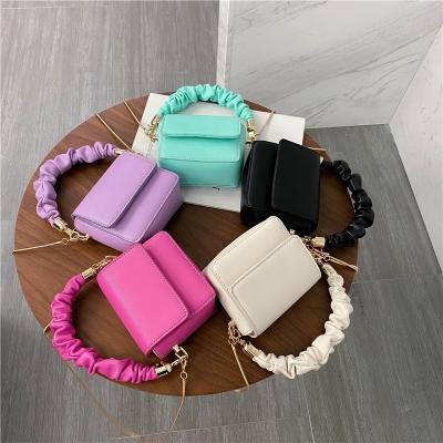 China Fashionable Small Square Purses Lady PU Handbags and Kids Handbags Mini Fashion Daily Purse For Womem for sale