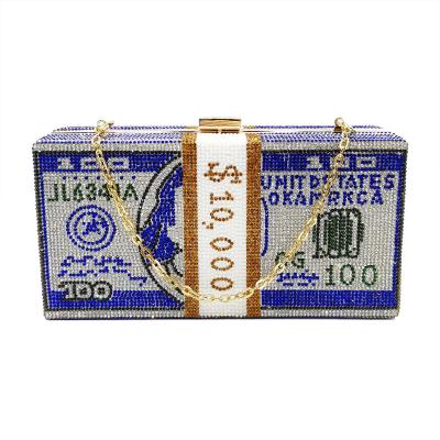 China 2021 Fashion Women Money Purse Rhinestone Evening Clutch Bags Pinch Crystal Diamond Bling Clutch Bags for sale