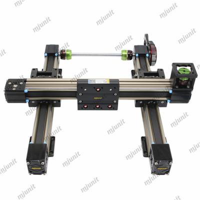 China Hotels mjunit Linear Module Gantry Shaft Manipulator Stage Motor X/Y Drive Reciprocating Slide Guide Rail Module Customized Manipulator for sale