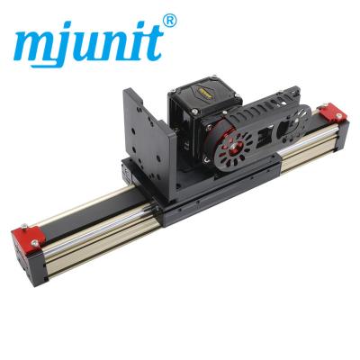 China Hotels Mjunit 50M Slide Gantry Heavy Duty Cross Travel Track With Slide Table 300mm Biaxial X/Y Synchronous Linear Stroke for sale