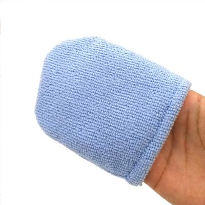 China Plain Facial Skin Care Gentle Facial Cleansing Magic Microfiber Makeup Remover Glove for sale