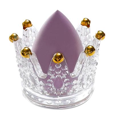 China High Quality Silicone Crystal Glass Crown Bracket Powder Blast Drying Jewelry Rack Beauty Egg Storage Shelf for sale