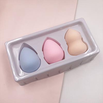 China Base For Makeup 3 In 1 Daily Latex Case Free Box Makeup Blender Sponge Set for sale