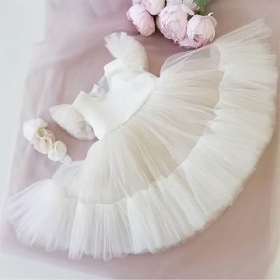 China MQATZ regular hot sale bridesmaid tutu white formal dress posed birthday puffy ball dress for sale