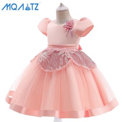 China MQATZ New Design Breathable Flower Baby Wedding Dress For 2 Years Old Baby Girl Princess Dress for sale