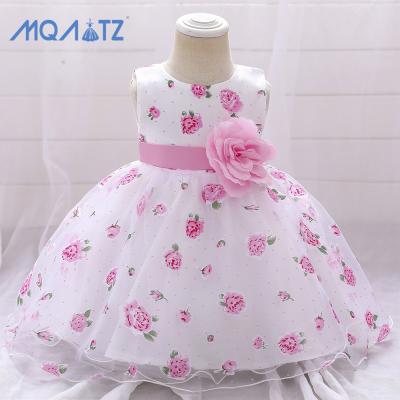 China Long Sleeve Baby Girl Birthday Dress Birthday Party Dress For 1 Year Old Baby Girl for sale