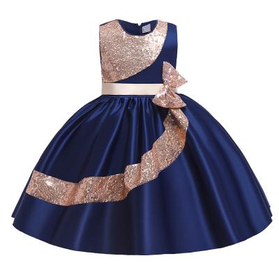 China Regular Infants' Princess Formal Dress Young Girls Evening Wear Sequin Party Dress Red Dress for sale