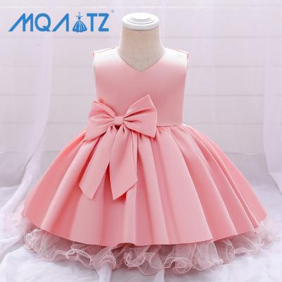 China MQATZ Sleeveless Flower Baby Girl Dress Ball Gowns Kids Wedding Party Bridesmaid Sheath Party Dresses for sale