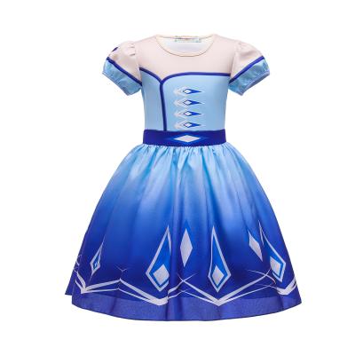 China Elsa 2 Girls Dress Princess Skirt Party Elsa Anna Princess Dress Carnival Fancy Children's Costume K15 for sale