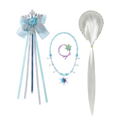 China Girl's Hair Accessories Elsa 2 Girl's Beautiful Anna Cosplay Custom Magic Crown 4pcs Accessories Set BXPS for sale