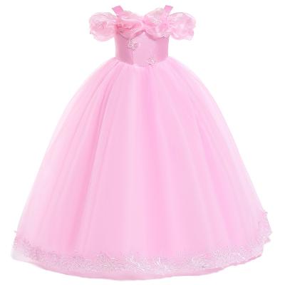 China European Children Clothes Cinderella Princess Dress Hot Sale Cinderella Summer Princess Dress Off - The Shoulder Sequined Puffy Halloween Costume D0060 for sale