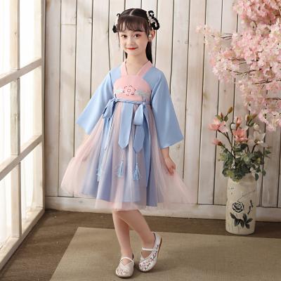 China Chinese style children's hanfu catwalk regular short-sleeved performance costume fairy skirt C2102 for sale