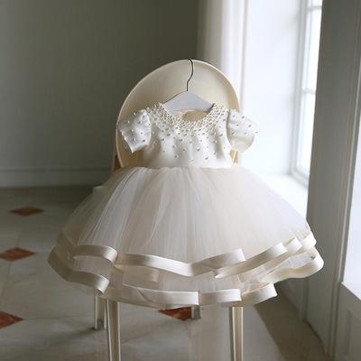 China MQATZ Children's Dress Bridesmaid Wedding Dress Sleeveless Yarn Piano Performance Fluffy Dress DZ035 for sale