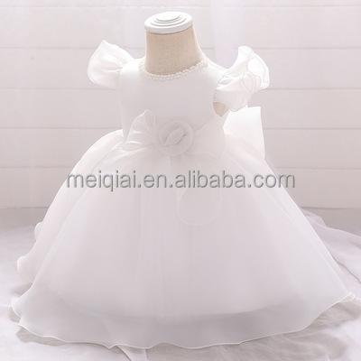 China MQATZ Anti-Static Baby Baptism Dress Infant Dress Communion Dress 6Years White Fairy Dress For Children for sale