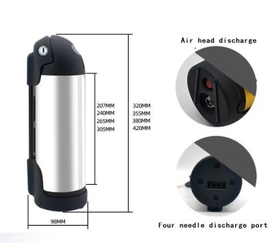 China Bottle style 48 volt 14Ah kettle ebike battery bicycle battery case model ebike battery for sale