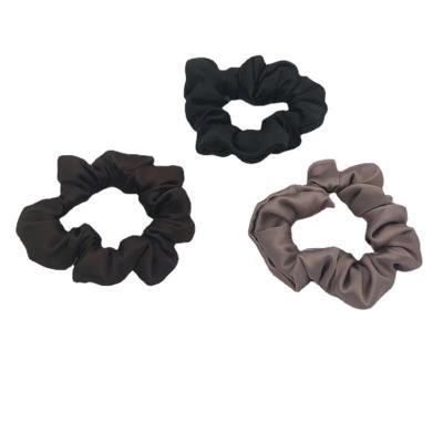 China Hot Selling Sporty Satin Hair Ties Girls Hair Band Solid Custom Wholesale Women Hair Band Elastic Scrunchies en venta