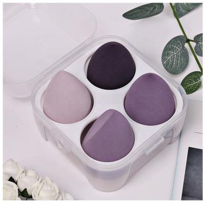 China 2021 Box 4Pcs Wholesale Cheap Washable Sponges Soft Makeup Beauty Microfiber Makeup Sponge for sale