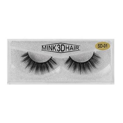 China OEM ODM long natural factory custom packaging 3d false mink silk eyelashes fast shipping false mink eyelashes for sale