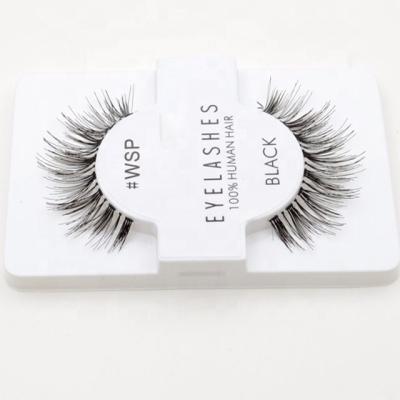 China Natural Soft Handmade Cotton Push Back False Eyelashes Naturally Short Hair Lahses WSP With Daily Makeup for sale