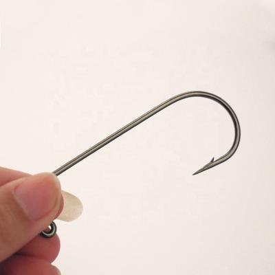 China Fishing Hook Deluxe High Carbon Steel Barbed Fishhooks Soft Worm Hooks Crank Fishing Tackle Hooks for sale