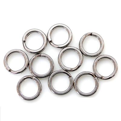 China Durable Stainless Steel Double Flat Buckle Quick Fishing Split Rings for sale