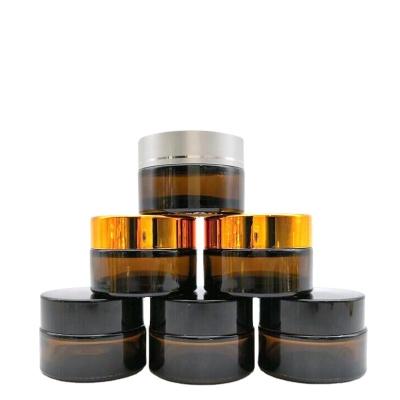 China Wholesale cheap cylindrical transparent glass cosmetic jar 5g 10g 20g 30g 50g 100g cosmetic jar with screw cap for sale